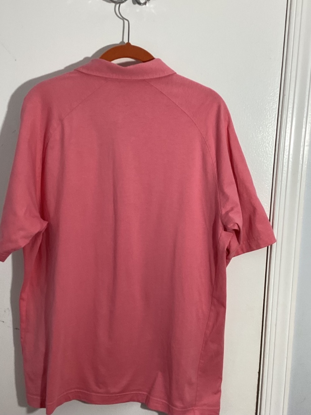 BROOKS BROTHERS 346 LARGE ORIGINAL FIT SALMON PINK POLO SHIRT SHORT SLEEVE - Picture 3 of 8